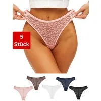 Elegant Love Slip Spitzen-Tanga – Bequeme & Sinnliche Damenunterwäsche für den Alltag (Set, 5-St., 5er-Pack) Stilvolle Unterhosen – Eleganter String für besondere Anlässe
