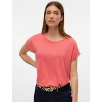 Vero Moda T-Shirt VMAVA PLAIN SS TOP JRS NOOS Materialmix, regular fit