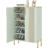 Tribesigns Schuhschrank mit Türen, 6-Tier-Schuh-Lagerung Schrank mit verstellbaren Regalen