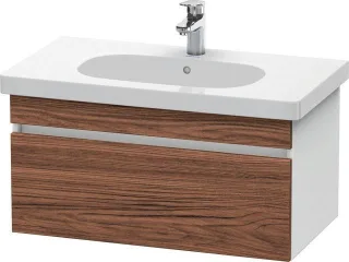 Duravit DuraStyle Waschtischunterbau wandhängend Nussbaum dunkel & Weiß Matt 800x453x398 mm - DS6384 DS638402118