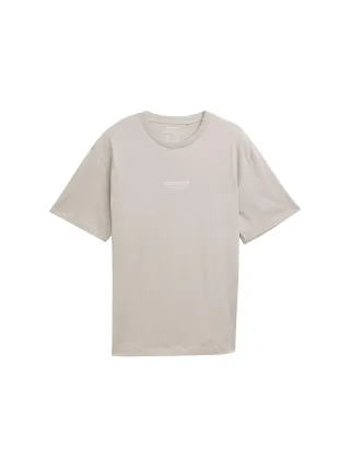 Denim Tom Tailor - Relaxed Fit T-Shirt aus Baumwolle light dove grey - Gr. - L