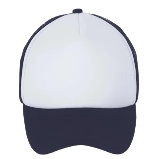 SOLS - "Bubble" Baseball-Mütze (Weiß/Dunkelblau)