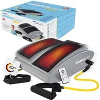 DR-HO'S Fußmassagegerät MotionCiser mit Wärmefunktion, Vibrationsfunktion und Fernbedienung, Set, mit Netzadapter, 2 Widerstandsbändern und LED-Anzeige, sanfte Geh-Simulation, 10 Vibrationsstufen und 5 Temperaturstufen
