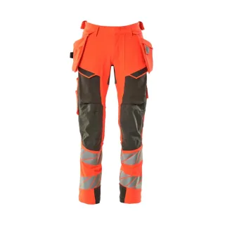 MASCOT Herren Hose mit Hängetaschen ACCELERATE SAFE Hi-vis Rot / Dunkelanthrazit 48 - 19031-711-22218-82C48