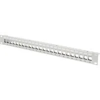Modulares Patchpanel, 24-Port, unbestückt, Rack Mount grau, 1 HE, für Keystone-Module