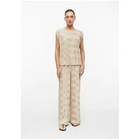 s.Oliver Chinos Hose Plissierte Wide Leg Hose mit hohem Bund