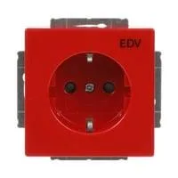 Schutzkontaktsteckdose CEE 7/3 Typ F Einsatz 20 EUCKS DV 12 82101 rot, Retail