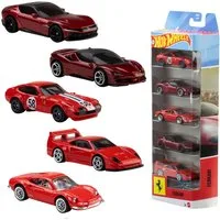 Hot Wheels Spielzeug-Auto Ferrari 5er-Pack