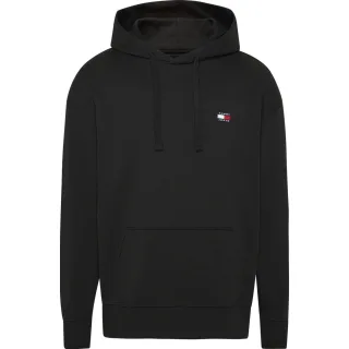 XS Badge Hoodie von Tommy Jeans in der farbe Schwarz und in größe XL.
