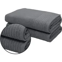 OTTO home Saunatuch Sanremo Premium, Premium Handtücher, 600 gr/m², 80x200cm, Frottier (Set, 2-St), Bordüre, einfarbig, flauschig, weich, dicke Qualität, 5 Jahre Garantie