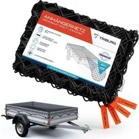 TRIBURG Anhängernetz TRIBURG Anhängernetz Dehnbar, Elastisches Anhänger Netz mit Eckmarkierungen und Gummiseil
