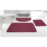 OTTO home Badematte Regona, Badteppich, Badvorleger, Badezimmer Teppich, Höhe 15 mm, rutschhemmend beschichtet, schnell trocknend, strapazierfähig, fußbodenheizungsgeeignet, Polyester, halbrund, Uni Farben, besonders weich, als rechteckig und halbrun