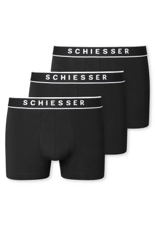 SCHIESSER - 3PACK Shorts schwarz - Gr. - 8