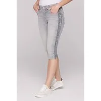 SOCCX Jeansshorts mit Schlitz am Saum