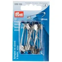 Prym Stricknadeln Kugel-Sicherheitsnadeln 48 mm silberfarbig 10 St