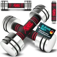 RE:SPORT Hantel RE:SPORT® 2er Hanteln Set aus massivem Stahl 2,5/5/7,5/10 kg, Hantel, (Kurzhanteln Home Gym, Krafttraining & Muskelaufbau, Fitness Kurzhantel mit Gewichten & Schaumstoffgriff), 2er Hanteln Set aus Stahl 2,5/5/7,5/10 kg Hantel