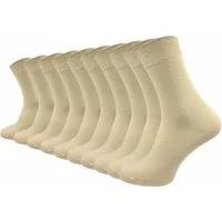 GAWILO Socken für Damen und Herren aus 100% Baumwolle ohne Naht (10 Paar) mit venenfreundlichem Komfortbund