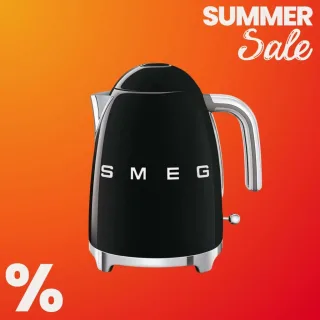 SMEG Wasserkocher KLF03BLEU mit 1,7 L Fassungsvermögen - Schwarz...