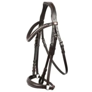 Hans Melzer Horse Equipment Hans Melzer Trense Calgary hannoversches Reithalfter braun/silber VB/ COB (Vollblut)