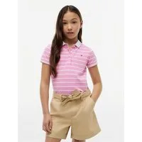 Tommy Hilfiger Poloshirt für Kinder bis 16 Jahre, Polokragen, gewellter Ärmelabschluss