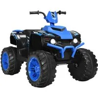 KOMFOTTEU Elektro-Kinderquad Quad Motorrad, mit LED Musik Hupe USB Bluetooth Radio