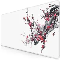 Titanwolf Gaming Mauspad XXL Speed Mousepad 900 x 400 x 3 mm, Schreibtischauflage, abwaschbar, rutschfeste Rückseite, Geschwindigkeit & Präzision, Ink Sakura 2