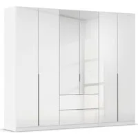 OTTO home Drehtürenschrank Kleiderschrank Kleiderschränke Schrank Garderobe AGORDO mit Glasfront (in zwei Griff-Farben, Breiten 91-360 cm) mit Außenschubkästen, in 7 Breiten und 2 Höhen MADE IN GERMANY
