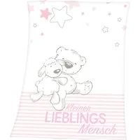 Babydecke Kleiner Lieblingsmensch, Baby Best, mit tollem Motiv und Schriftzug, Kuscheldecke
