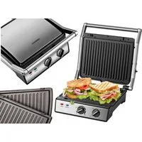 STEINBORG Kontaktgrill SB-2130, 2000 W, Edelstahlgehäuse, Cool-Touch-Technologie, Antihaftbeschichtung