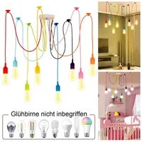 MUPOO Pendelleuchte Kronleuchter Spinne, Industrie Pendelleuchte, Retro Lampe Hängend, 8 Kopf, für Salon, Küche, Esszimmer, Studie, Schlafzimmer