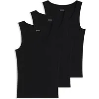 BOSS Tanktop 3P RibClassic BOSS ONE Ton in Ton Stickerei auf der Brust