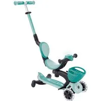 Globber Tretroller GO-UP BABY 360 LIGHTS, mit Leuchtrollen und Leuchtmodul, Aufsitzrad, Laufrad und Scooter in Einem