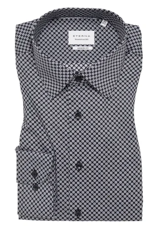 ETERNA - Hemd Twill Langarm anthrazit - Gr. - 42/Langarm - 65cm