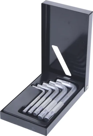 KS Tools XZN-Winkelstiftschlüssel-Satz, kurz, 5-tlg - 151.4100