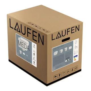 LAUFEN Set Wandtiefspül-WC + Sitz MEDA 540x360mm, Silent Flush, graphit matt H8661107580001