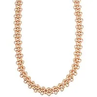 Hey Happiness Gliederkette Chunky Bismarckkette, 18k vergoldeter Edelstahl, Markante Statement Halskette für Damen