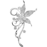 MayTree Brosche "Elfenblüte", mit Strass-Steinen (Stück, 1-tlg), Metallbrosche in Form einer Blüte