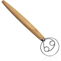 FOUORTUNATE-BEE Schneebesen Doppelring-Edelstahl-Schneebesen für Teig, Backen und Pizza, Back- und Teigschläger mit doppelten Ringen – ideal für Brot