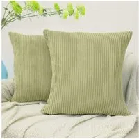 Amilian Dekokissen Sofakissen Couchkissen 2er Set - mit Füllung und Kissenbezug, weich, Hotelverschluss, formstabil