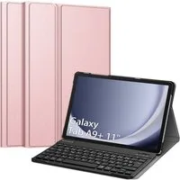 Fintie Tablet-Hülle +Tastatur für Samsung Galaxy Tab A11+ Plus 11" 2025/A9+ Plus 11'' 2023, Keyboard Cover mit Magnetisch Abnehmbarer Deutscher Bluetooth Tastatur