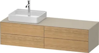 Duravit White Tulip Konsolenwaschtischunterbau wandhängend Natur Eiche & Taupe Matt & Seidenmatt 130 WT4867LH5600010