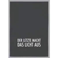 17,30 Hamburg Geschirrtuch mit Spruch "Der Letzte macht das Licht aus"