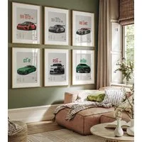 JUSTGOODMOOD Poster Sportwagen PORSCHE 911 AUD Rs MERCEDES Amg Gtr Super Sport Auto Gesche, PORSCHE 911 GT3 RS Orange Schwarz (1 St)