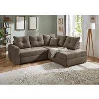 Jockenhöfer Gruppe Ecksofa Heidelberg L-Form, B: 228 cm, mit Bettfunktion, Bettkasten & Zierkissen