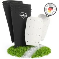 SoPro Fußball Schienbeinschoner Mini Schienbeinschoner für Fußball inkl. Socken leicht & rutschfest