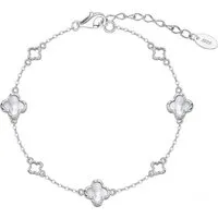 ROUGEMONT Silberarmband Zartes Damen Kleeblatt Glücksbringer Armband 925 Sterling Silber, Elegantes Clover Design Symbol für Glück, Liebe und positive Energie