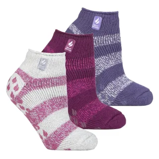 Heat Holders - 3 Paar Multipack Ladies Ankle Slipper Socken mit Gripper - Valencia