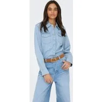 ONLY Jeansbluse ONLCHARLIZE LS DNM SHIRT AKM NOOS mit Brusttaschen