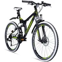 bergsteiger Mountainbike Phoenix 26 Zoll, geeignet ab 160 cm, Damen, Herren, 21 Gang Shimano Tourney RD-TY300 Schaltwerk, Kettenschaltung, Scheibenbremse, V-Brake