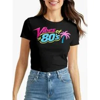 MoonWorks Print-Shirt Damen T-Shirt - Vibes of the 80s - Fasching Karneval Ersatz mit Print